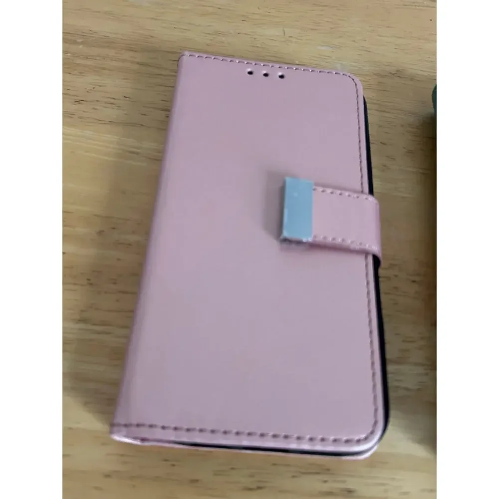2‑Piece iPhone 17 Pro Max Wallet Case Bundle Pink & Teal PU Leather Folio Covers